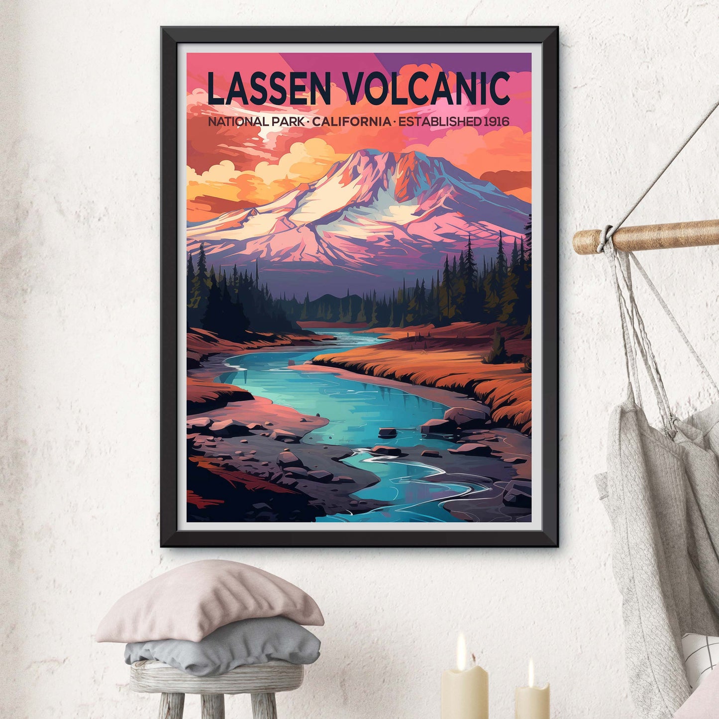 Lassen Volcanic National Park Travel Print Wall Art Lassen Volcanic Wall