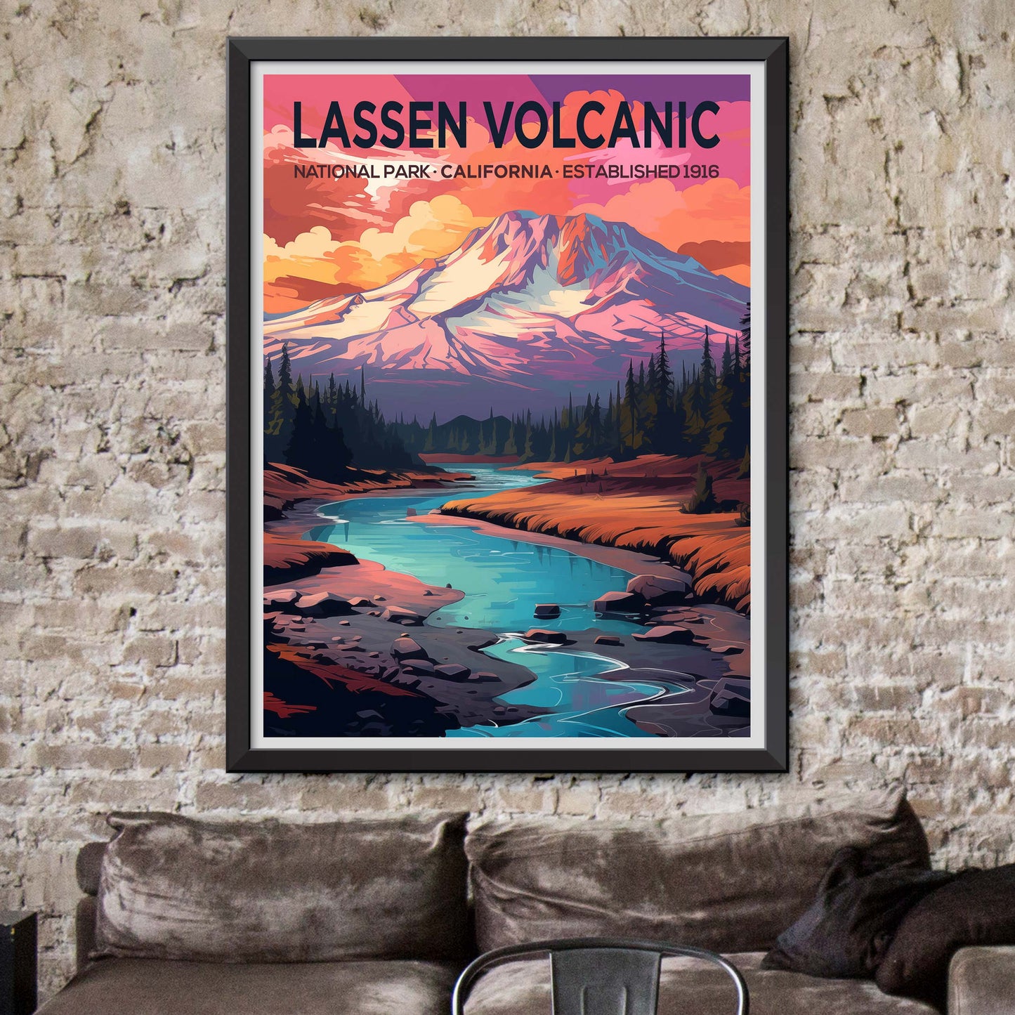 Lassen Volcanic National Park Travel Print Wall Art Lassen Volcanic Wall