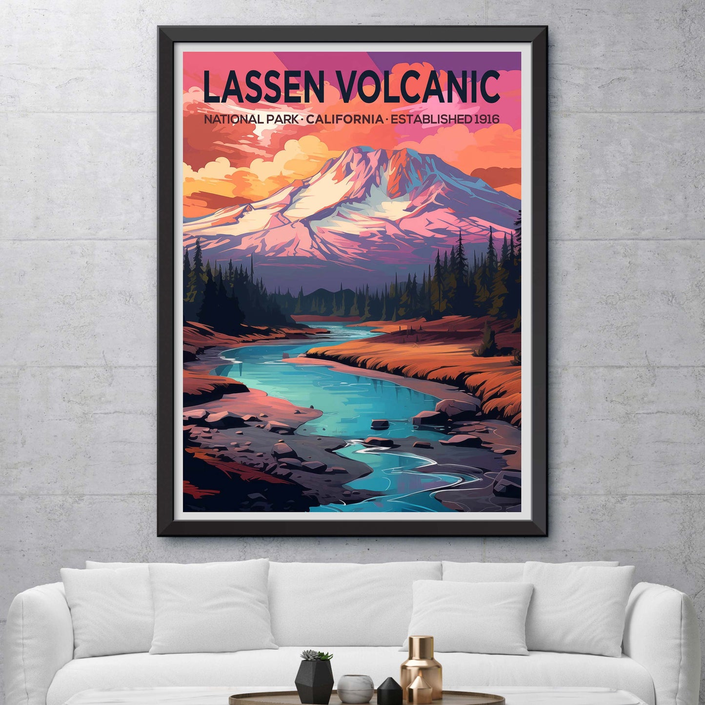 Lassen Volcanic National Park Travel Print Wall Art Lassen Volcanic Wall