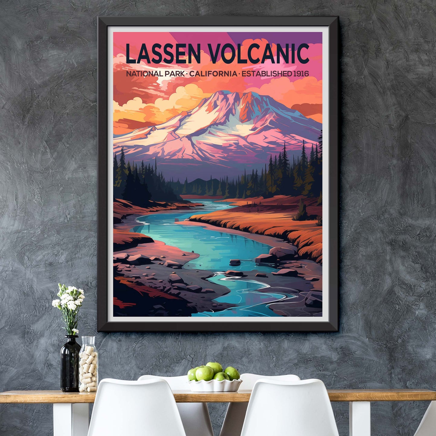 Lassen Volcanic National Park Travel Print Wall Art Lassen Volcanic Wall