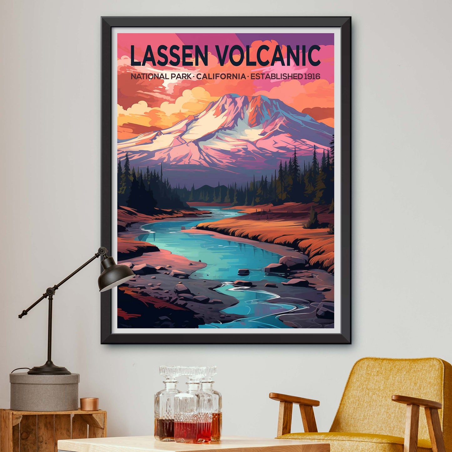 Lassen Volcanic National Park Travel Print Wall Art Lassen Volcanic Wall