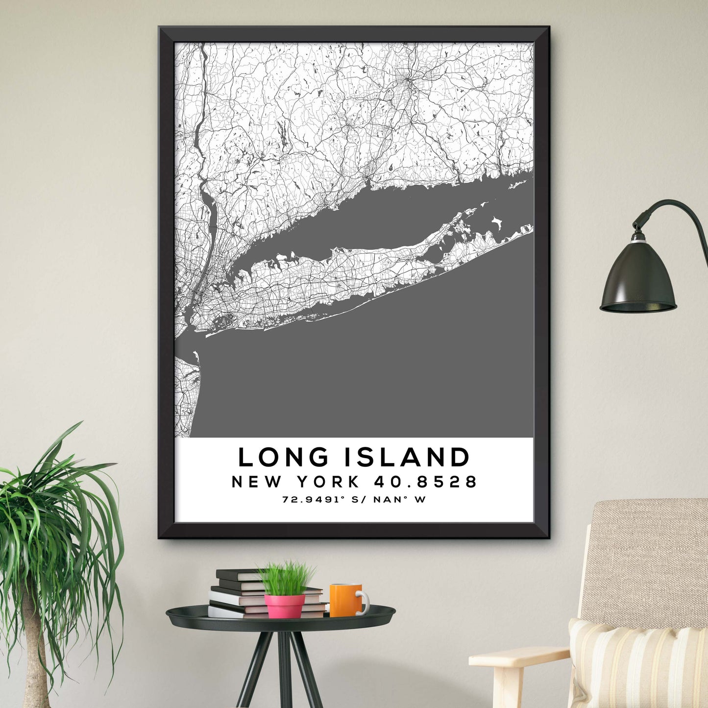 Long-Island,New-York-40.8528 Map Print