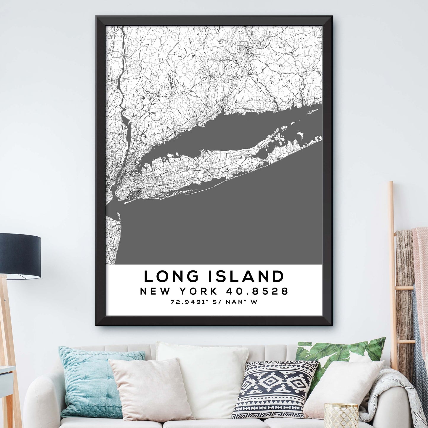 Long-Island,New-York-40.8528 Map Print