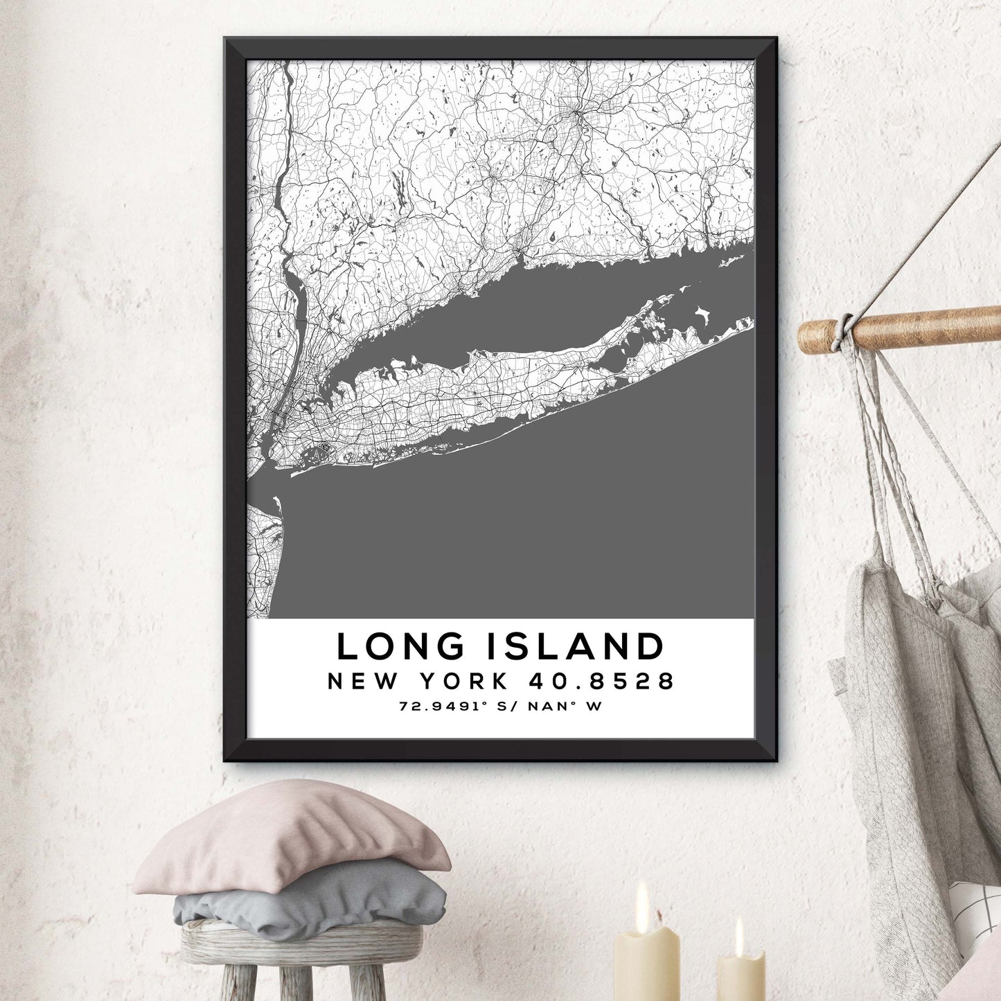 Long-Island,New-York-40.8528 Map Print