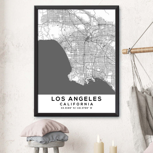 Los-Angeles,California Map Print