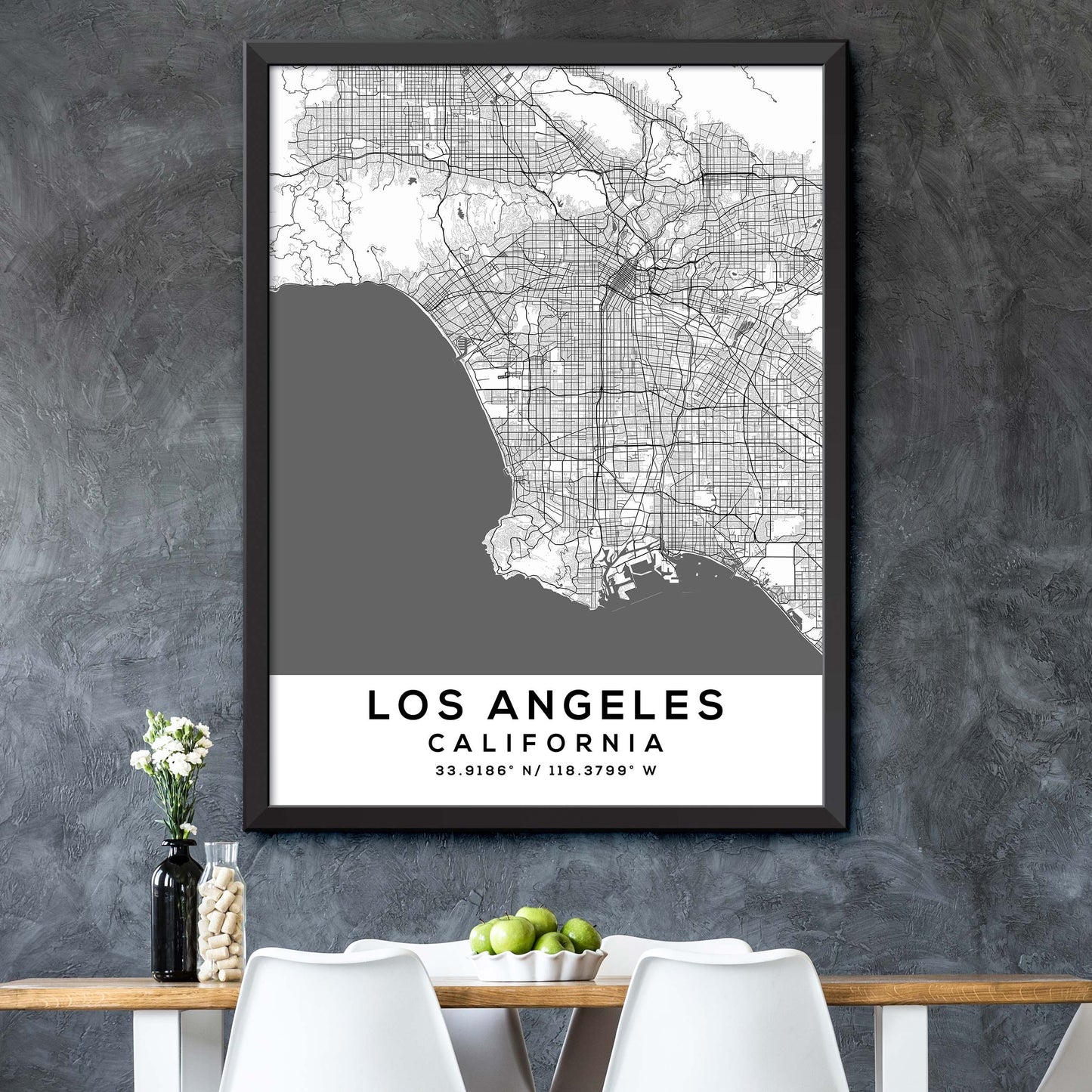 Los-Angeles,California Map Print