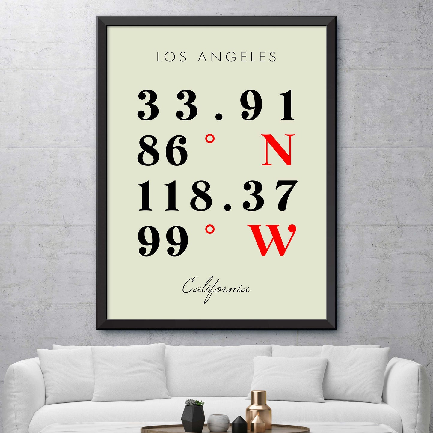 Los-Angeles Coordinate Map
