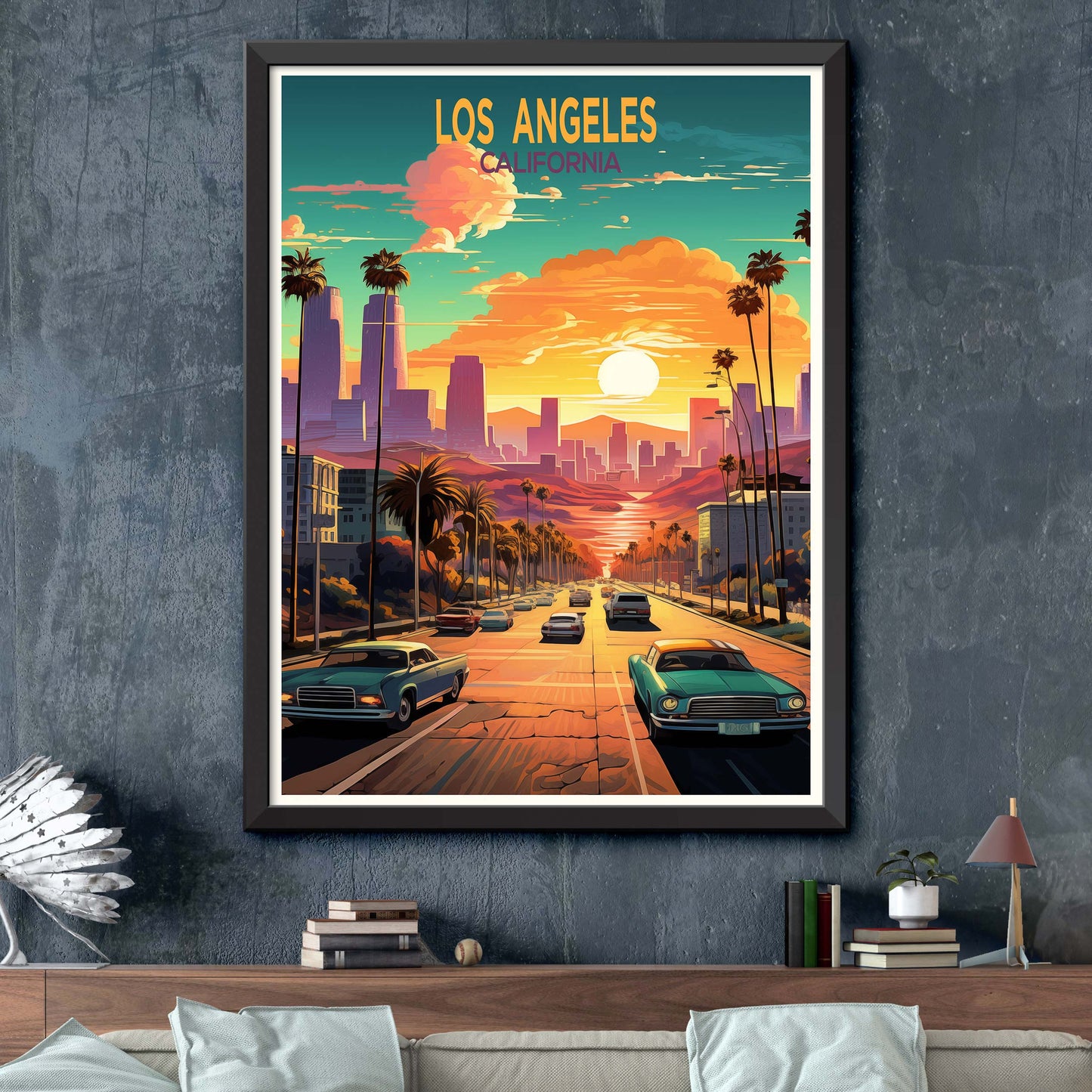 Los Angeles Travel Postcard, California Travel Postcard