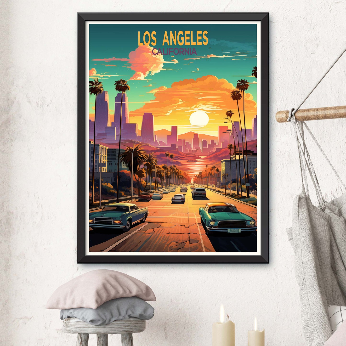 Los Angeles Travel Postcard, California Travel Postcard