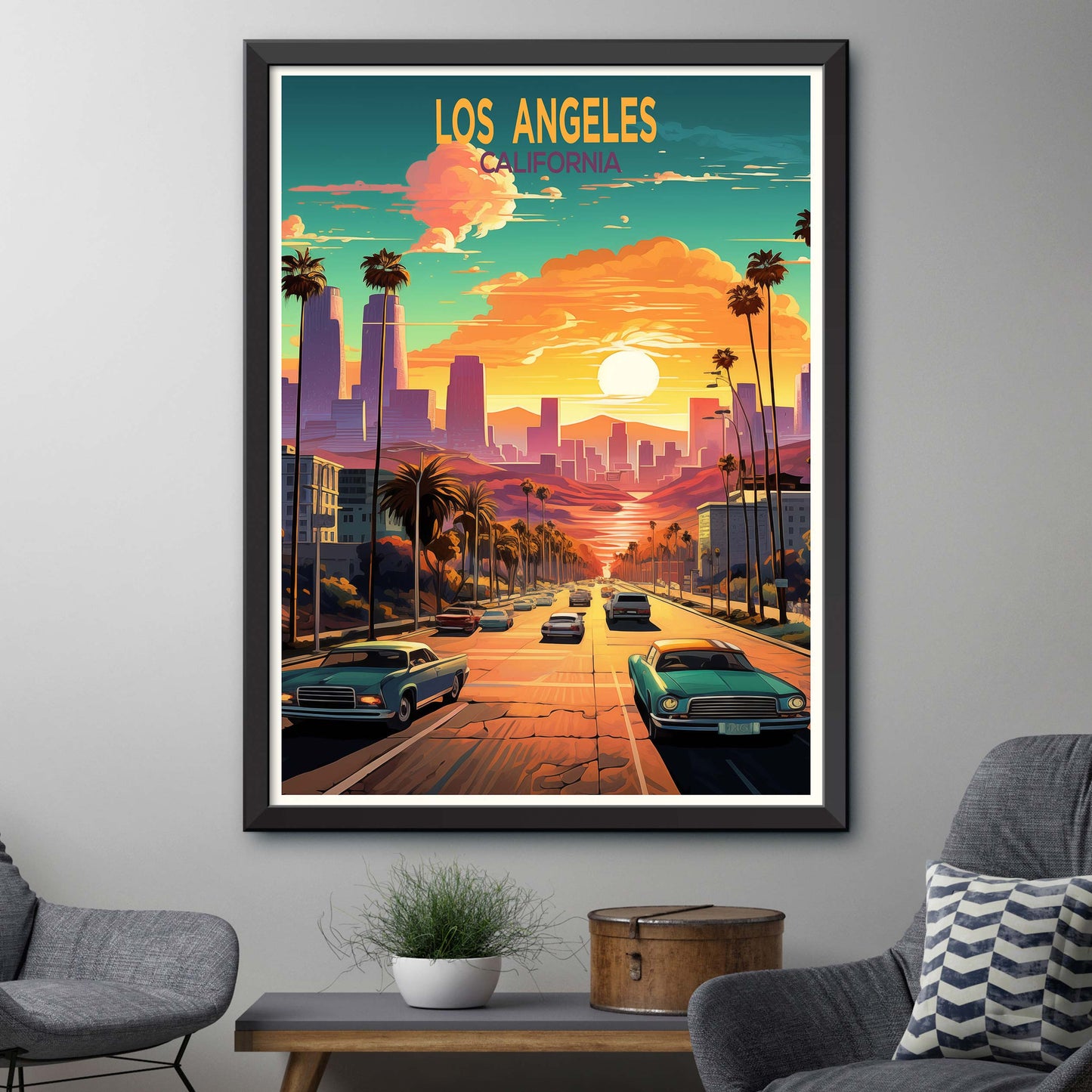 Los Angeles Travel Postcard, California Travel Postcard