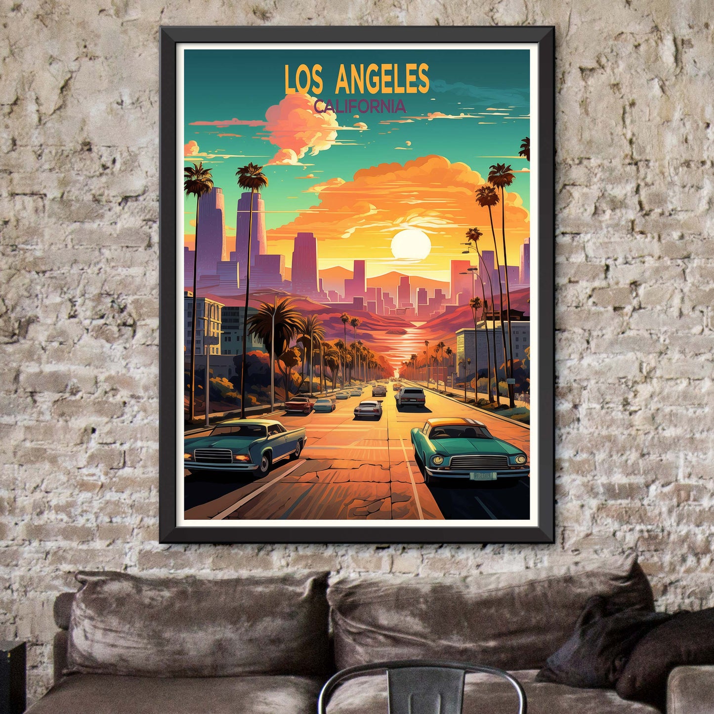 Los Angeles Travel Postcard, California Travel Postcard