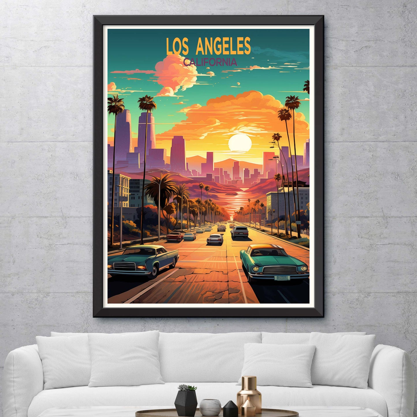 Los Angeles Travel Postcard, California Travel Postcard