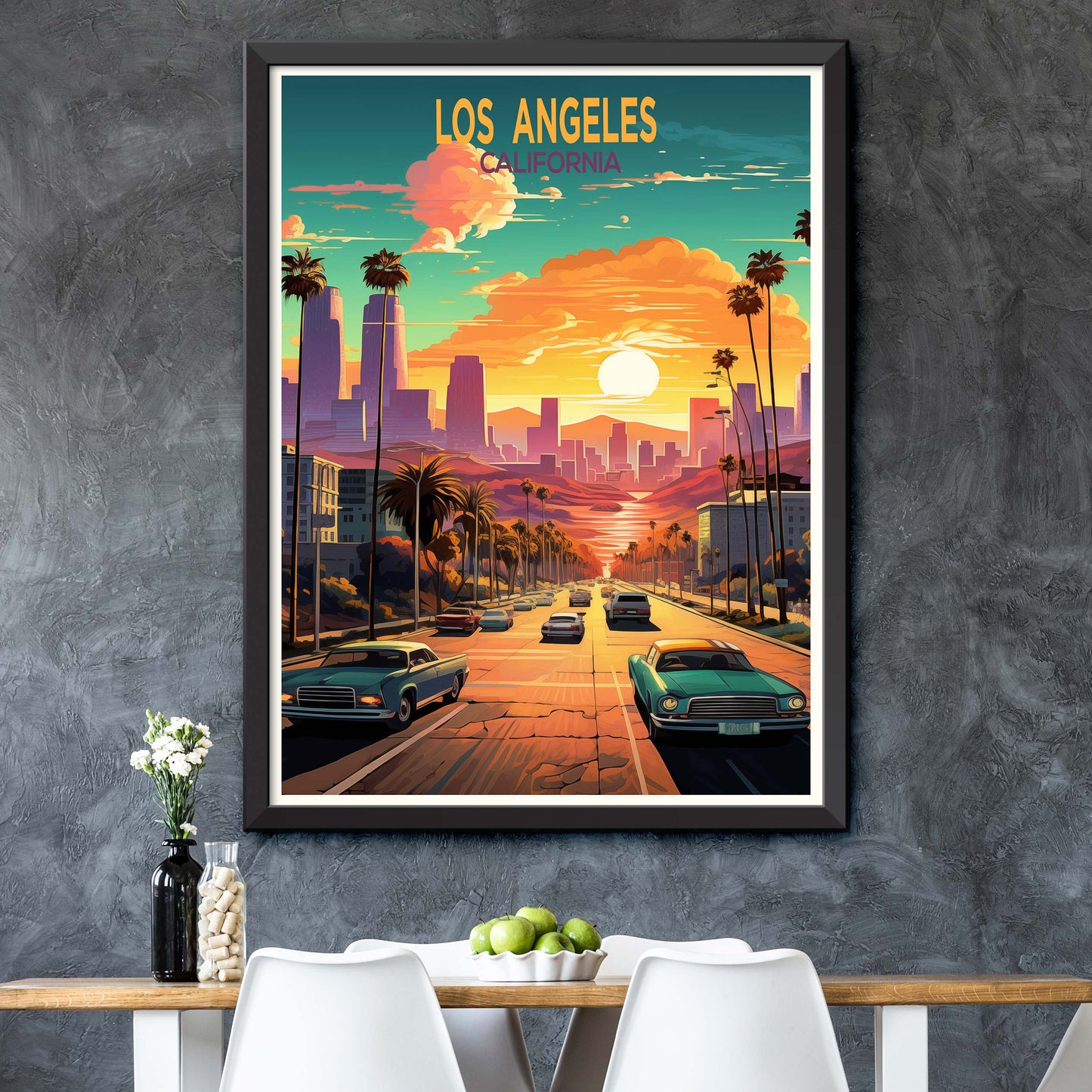 Los Angeles Travel Postcard, California Travel Postcard