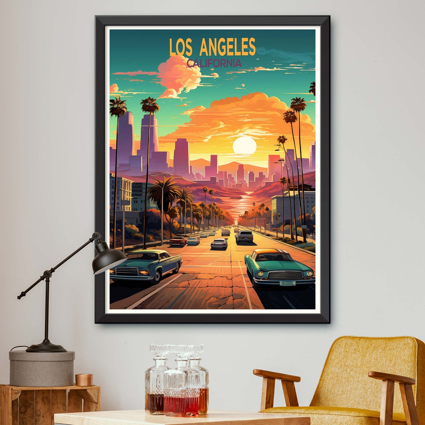 Los Angeles Travel Postcard, California Travel Postcard