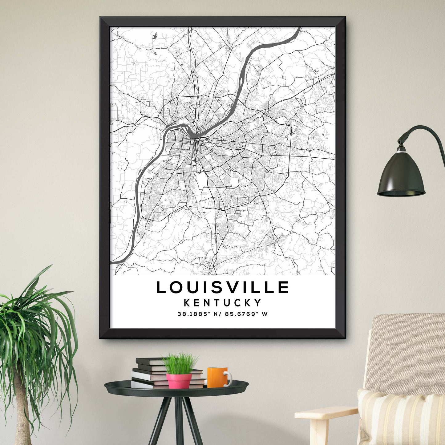 Louisville,Kentucky Map Print