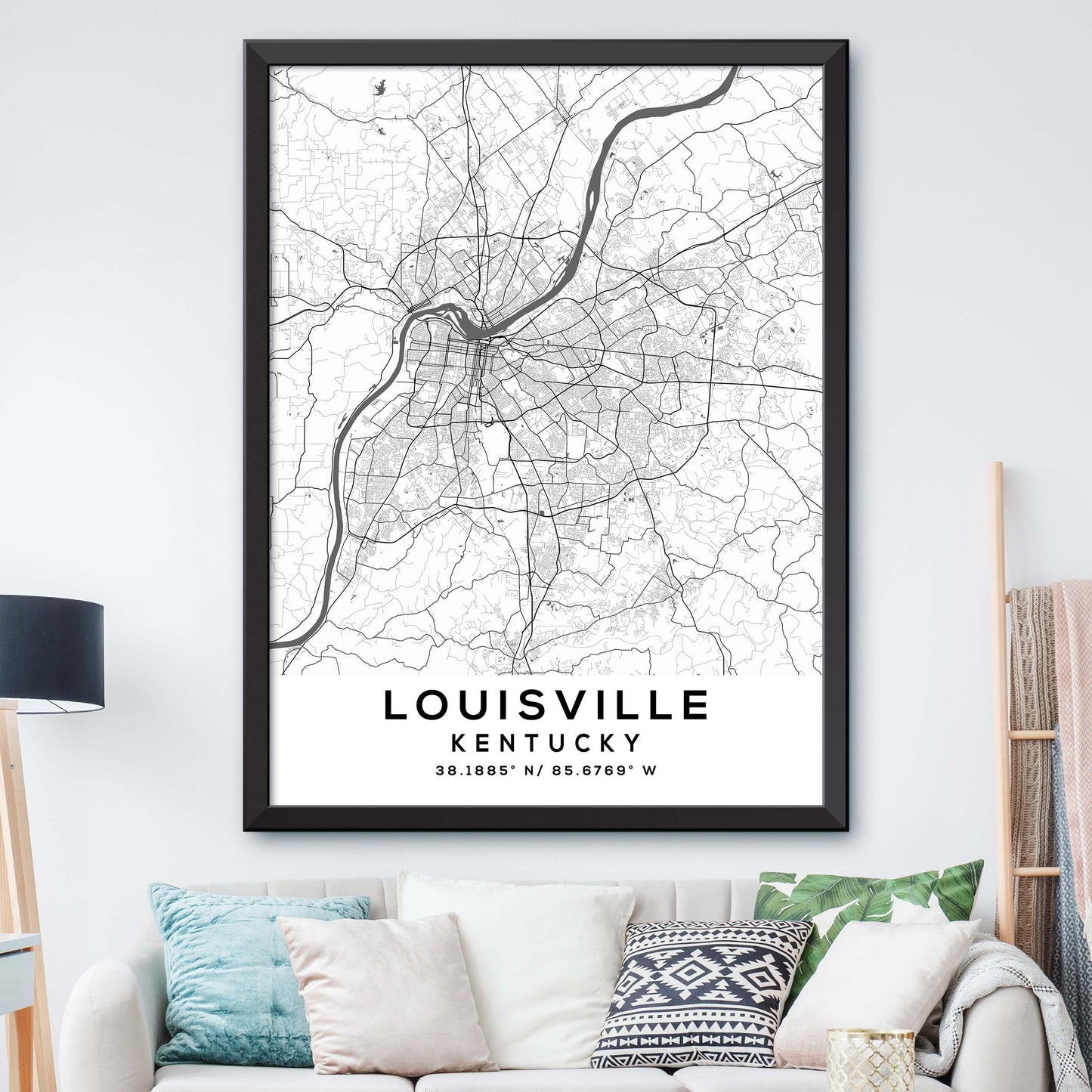 Louisville,Kentucky Map Print