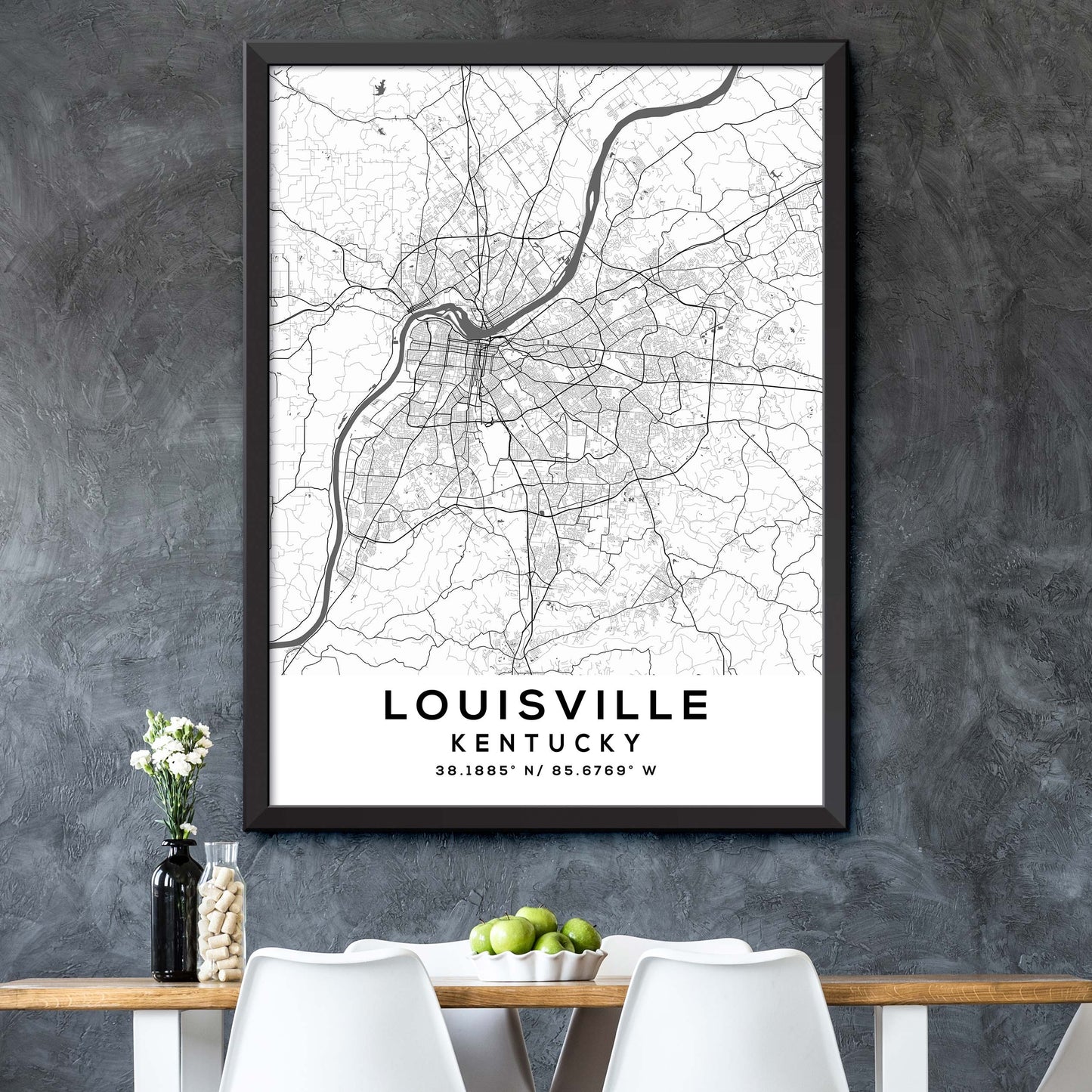 Louisville,Kentucky Map Print