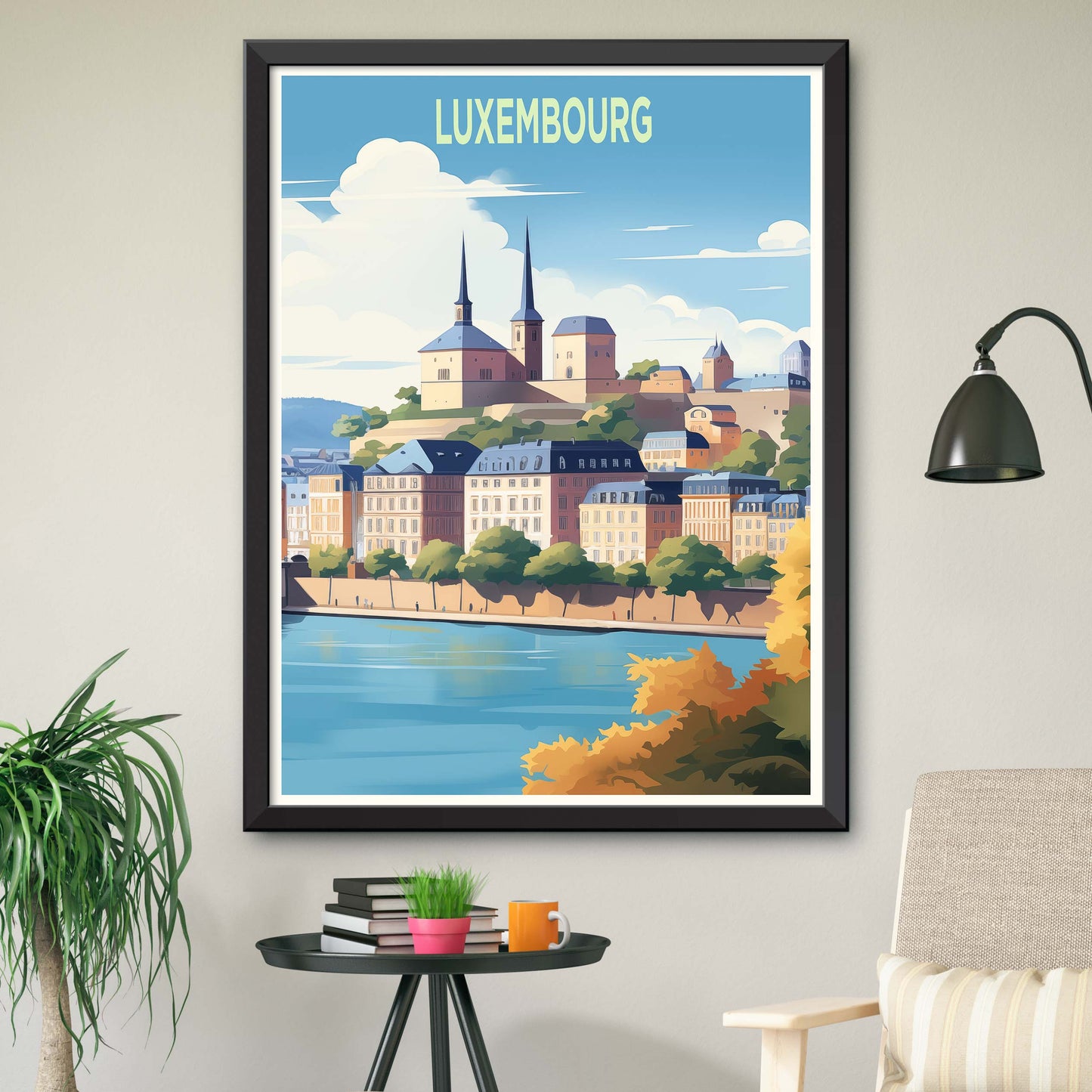 Luxembourg Travel Print Luxembourg Wall Art Luxembourg Gift