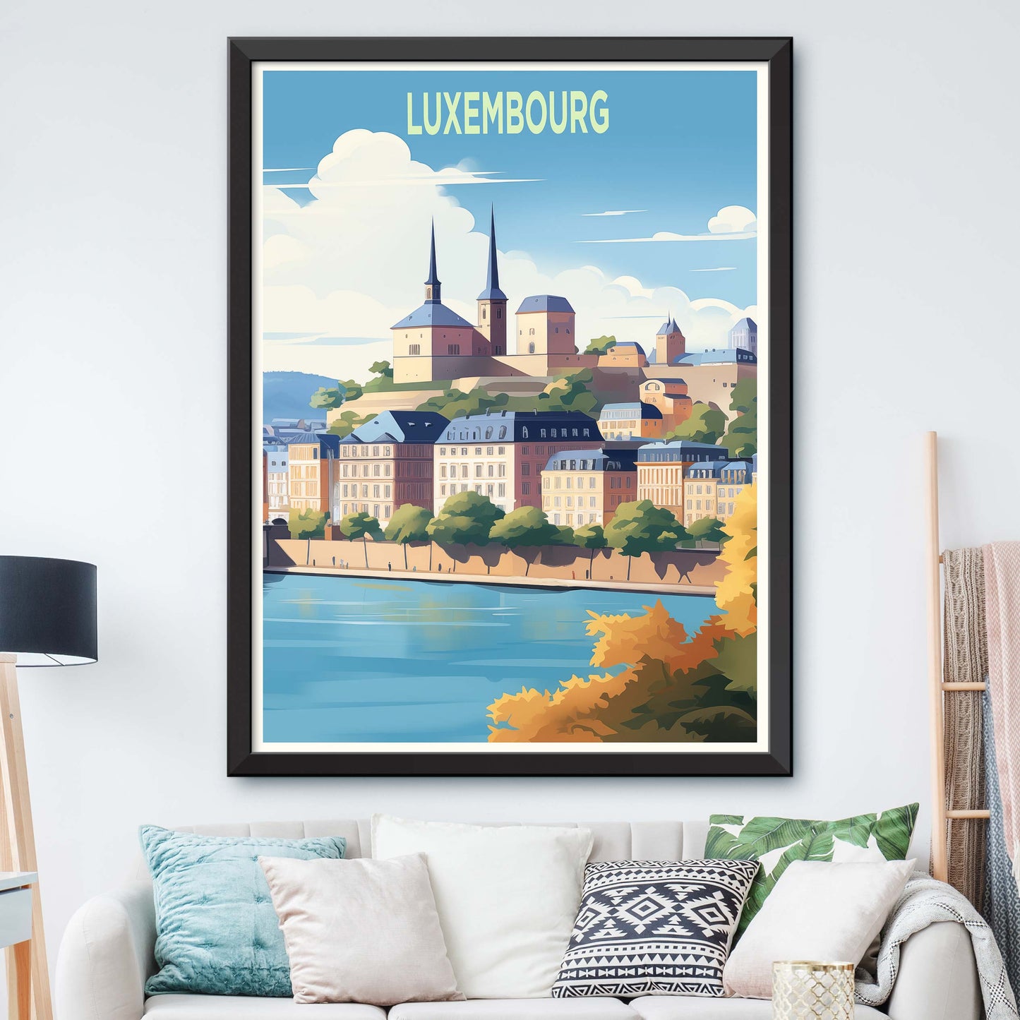 Luxembourg Travel Print Luxembourg Wall Art Luxembourg Gift