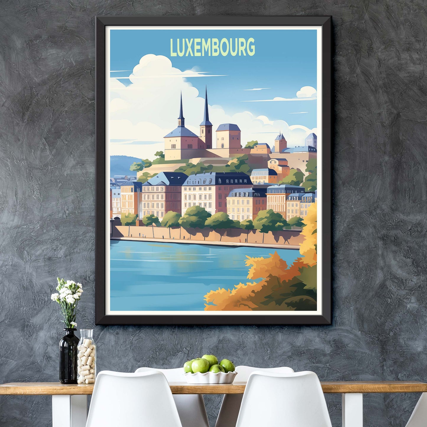 Luxembourg Travel Print Luxembourg Wall Art Luxembourg Gift