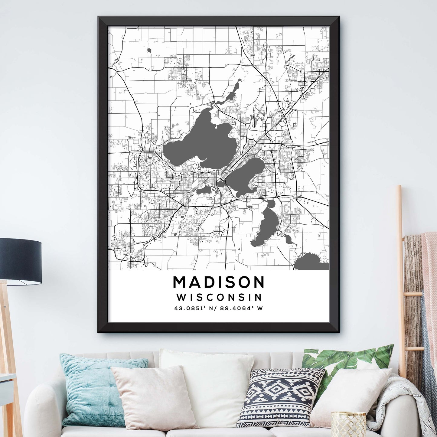 Madison,Wisconsin Map Print