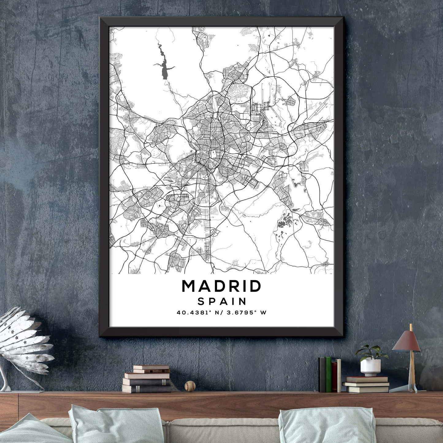 Madrid,Spain Map Print