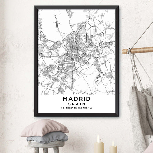 Madrid,Spain Map Print