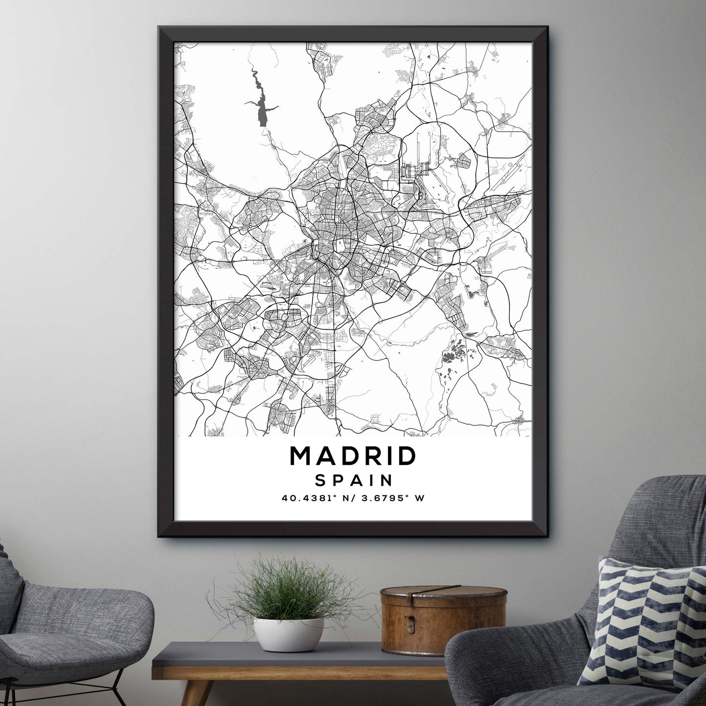 Madrid,Spain Map Print