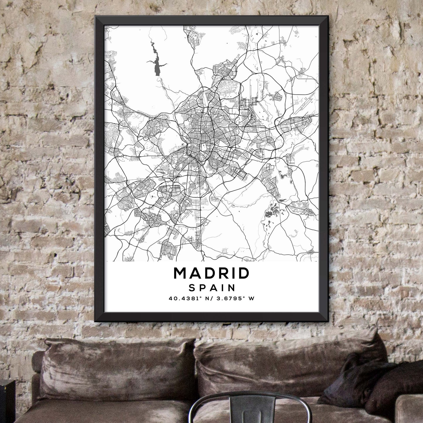 Madrid,Spain Map Print