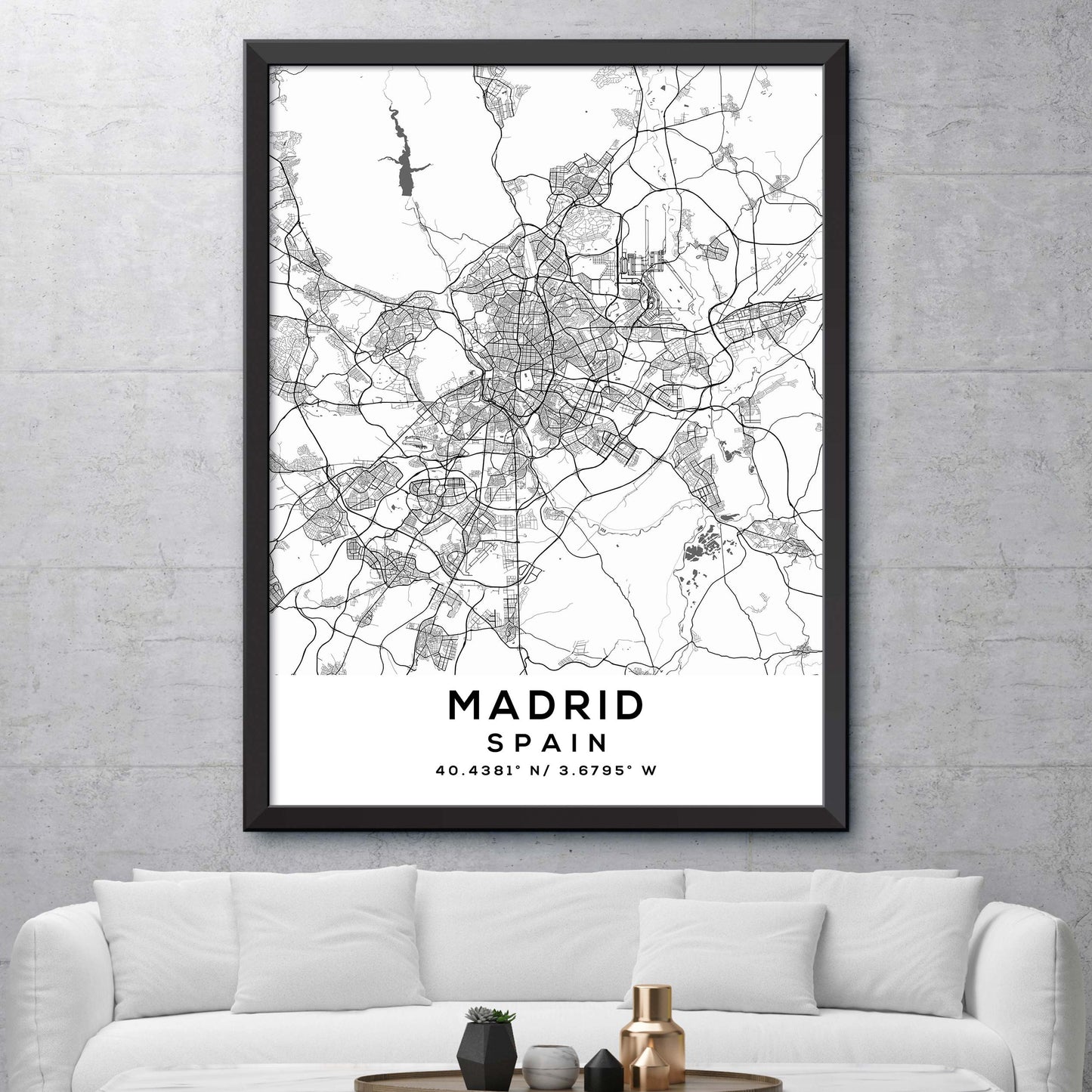 Madrid,Spain Map Print