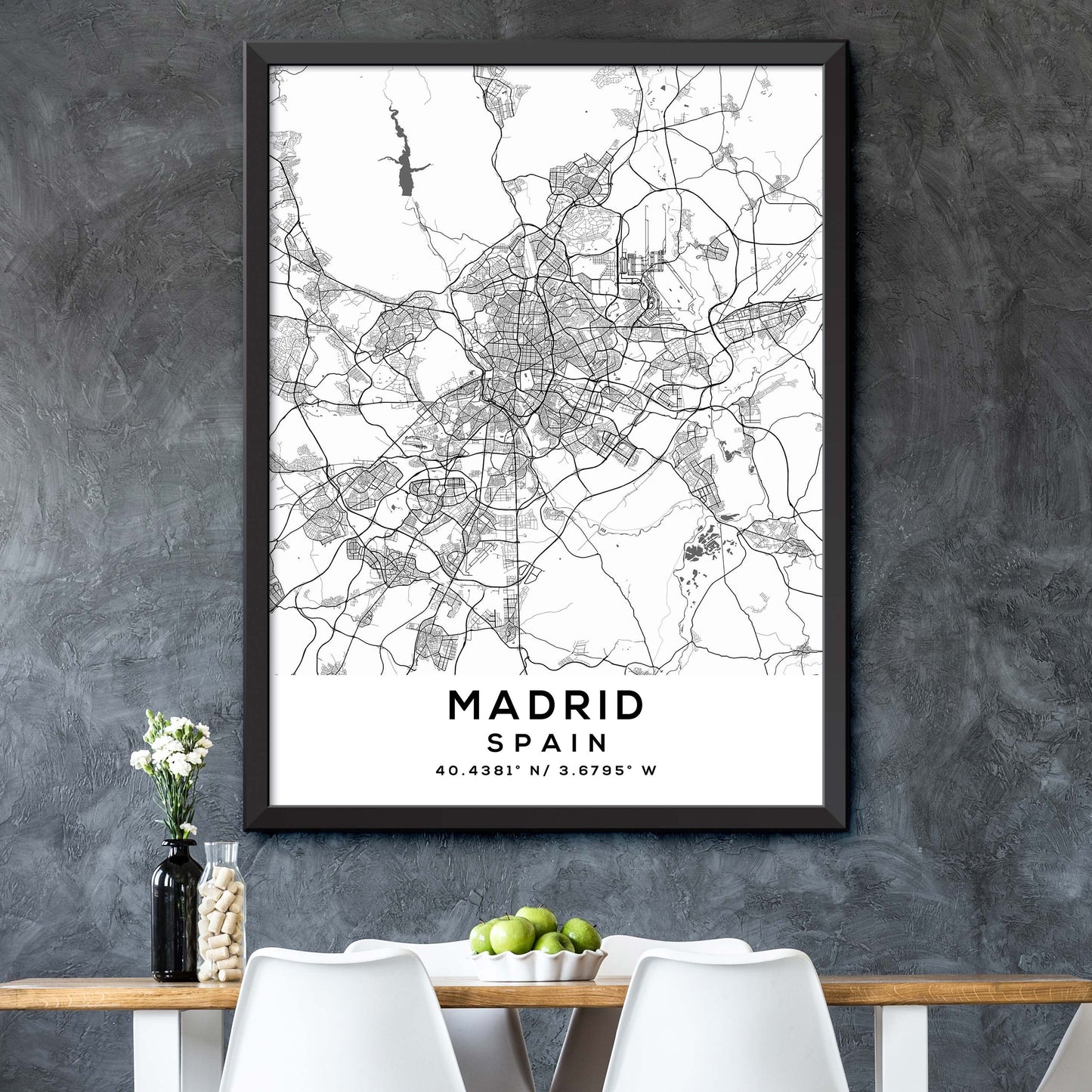 Madrid,Spain Map Print