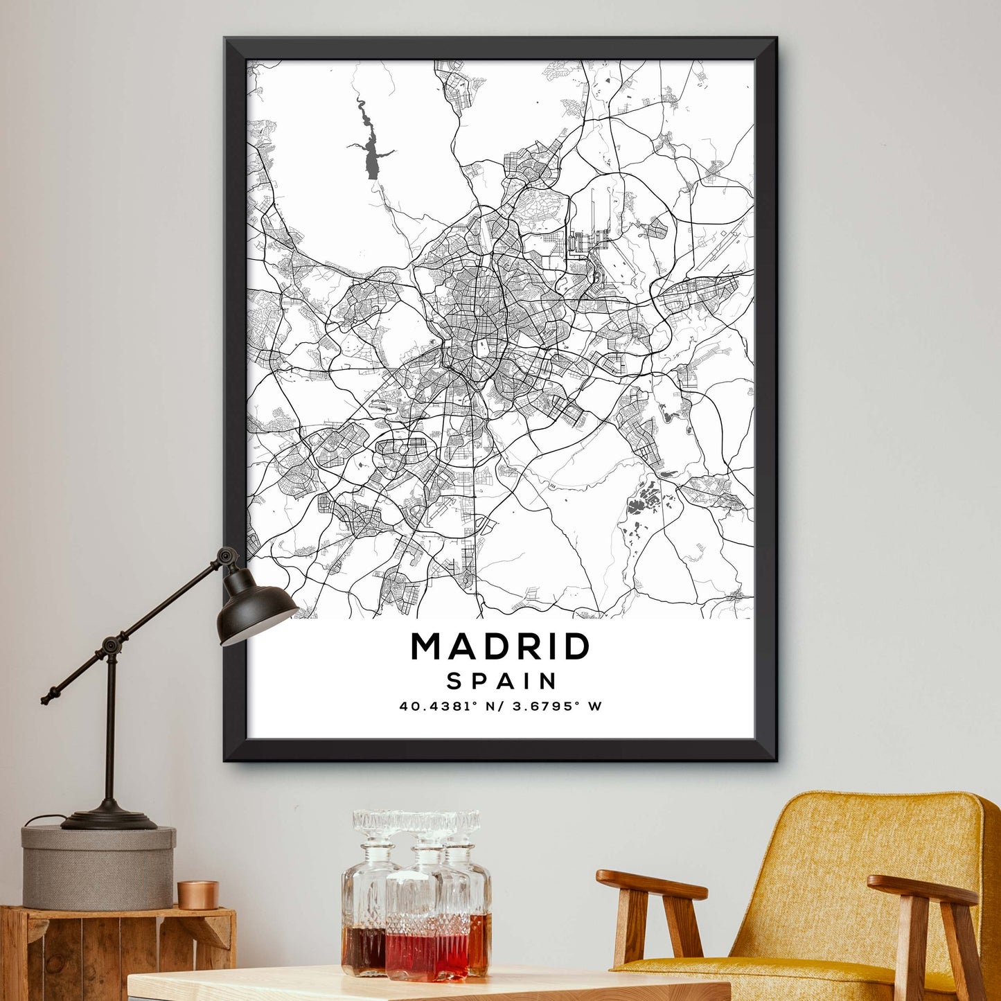 Madrid,Spain Map Print