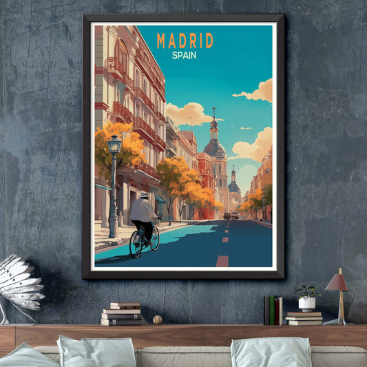 Madrid_Spain, Plaza Mayor Travel Wall Art Print