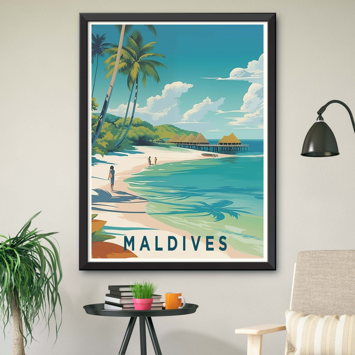 Maldives Travel Print Wall Art Maldives Wall Hanging Home Décor Maldives Gift Art