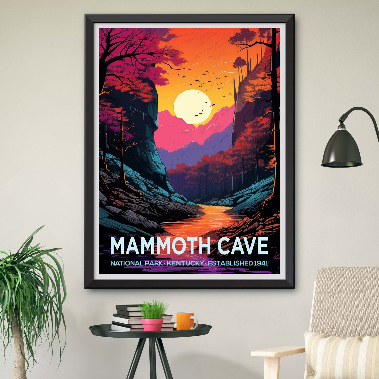 Mammoth Cave National Park Illustration - Nature's Subterranean Beauty Travel Poster