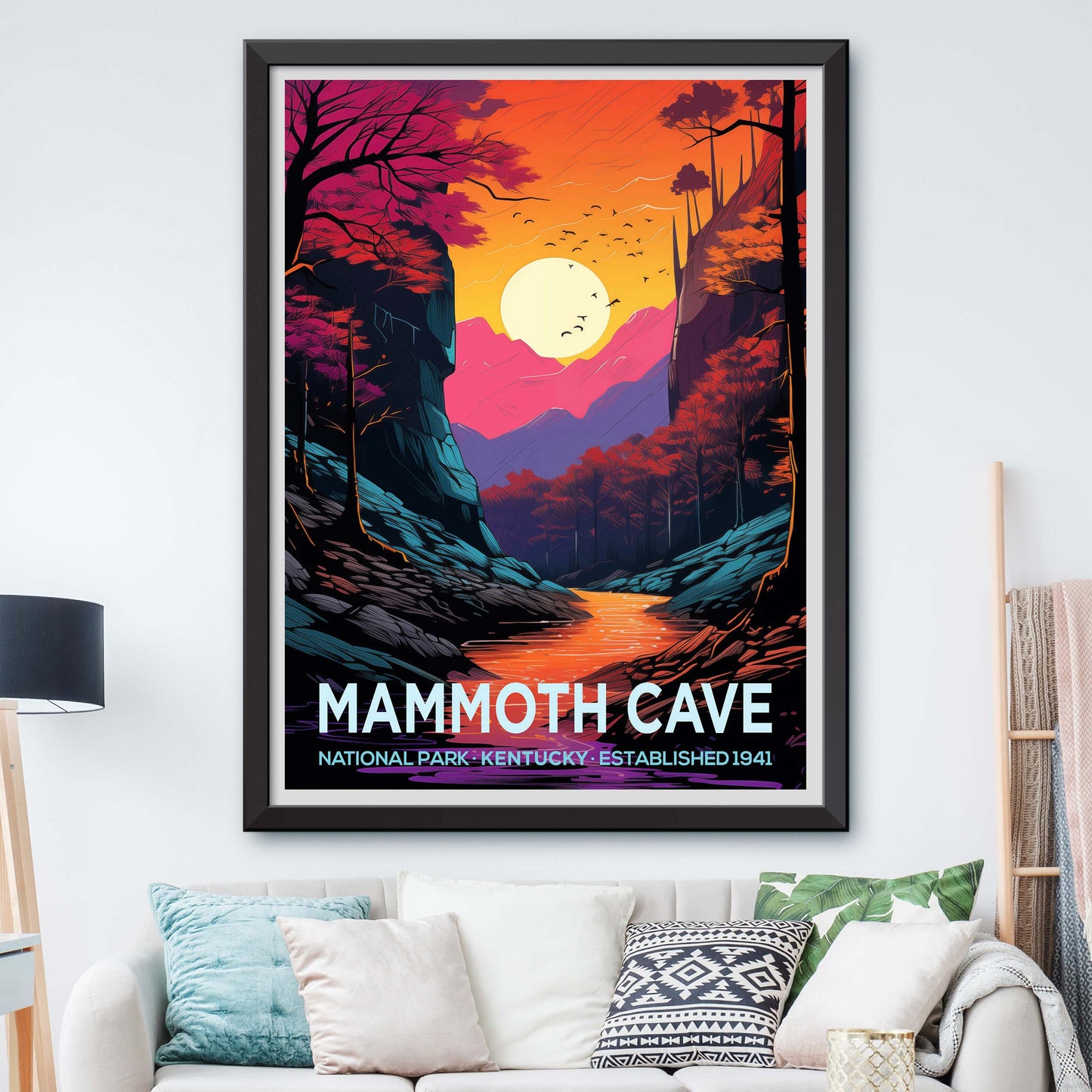 Mammoth Cave National Park Illustration - Nature's Subterranean Beauty Travel Poster