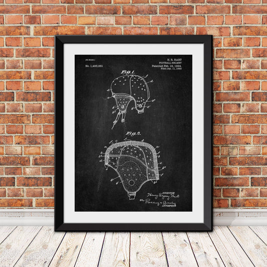 Football Helmet Patent Patent Print