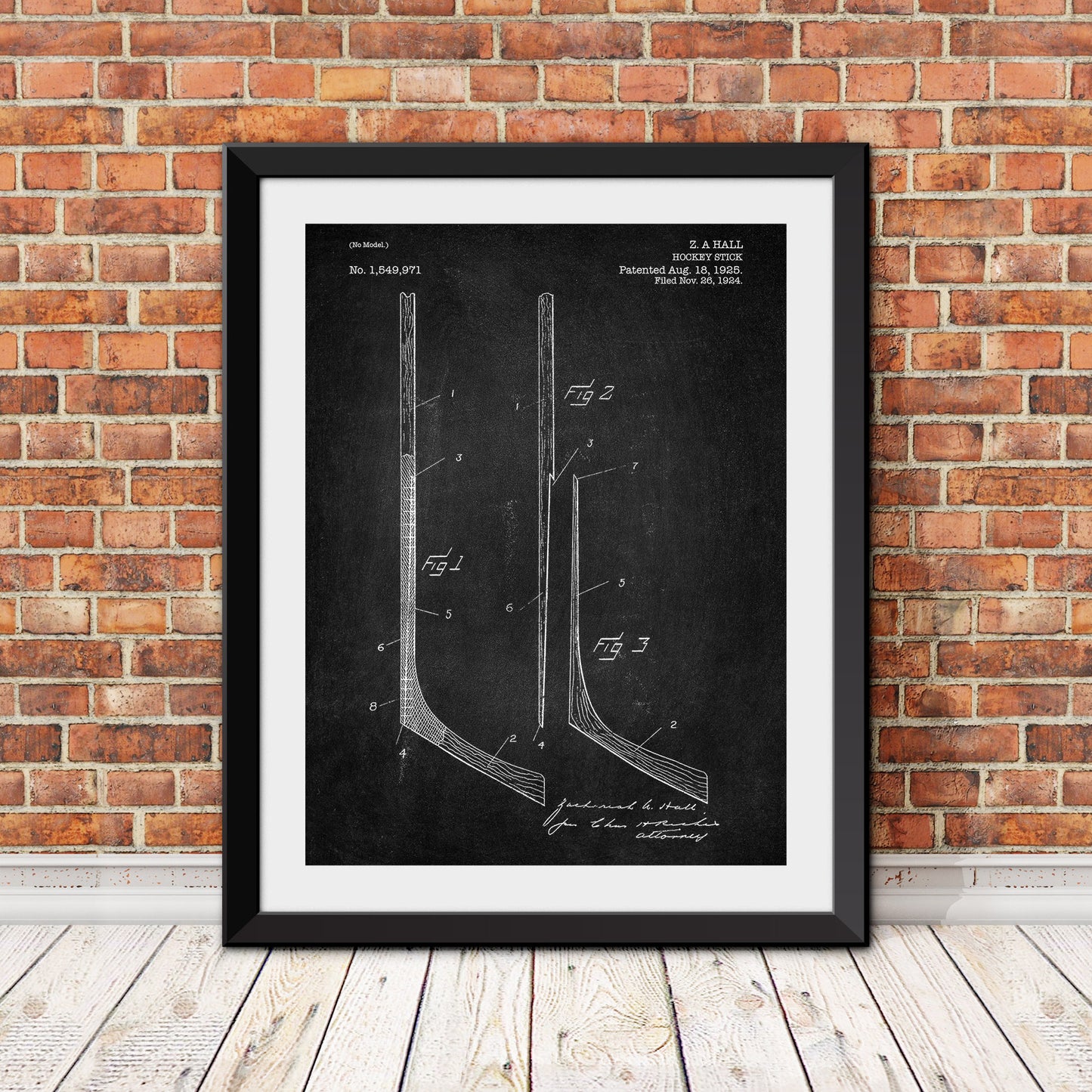 Hockey Stick II Patent Print