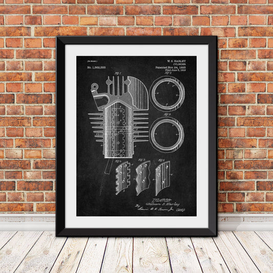 Harley Davidson Cylinder Patent Patent Print