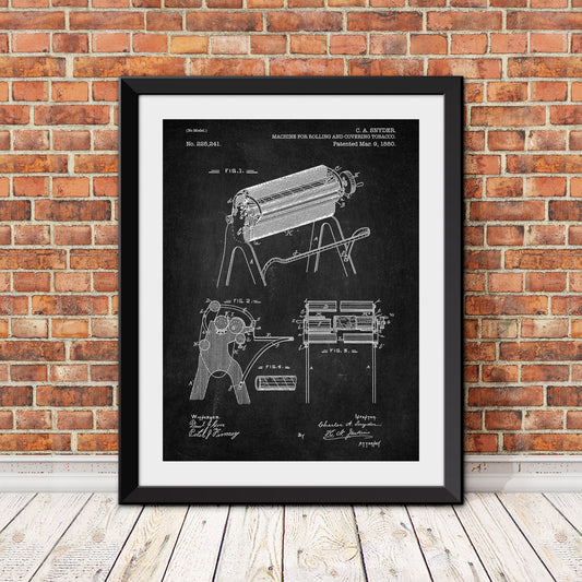 Tobacco Rolling Machine Patent Print