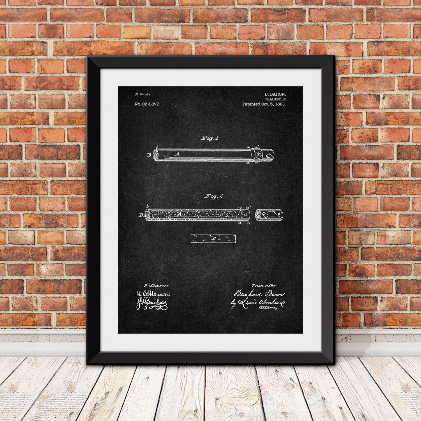 Cigarette Patent II Patent Print