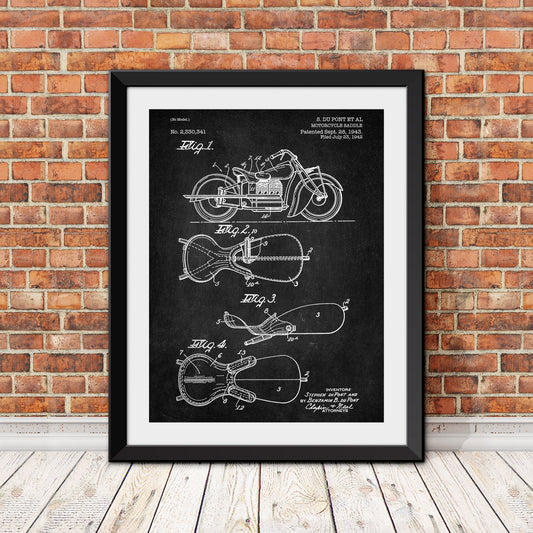 Motorcycle Saddle Patent Patent Print