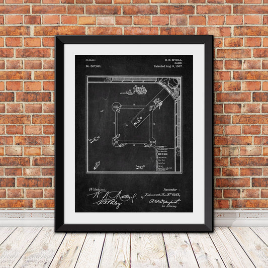 Game of Baseball Patent Patent Print