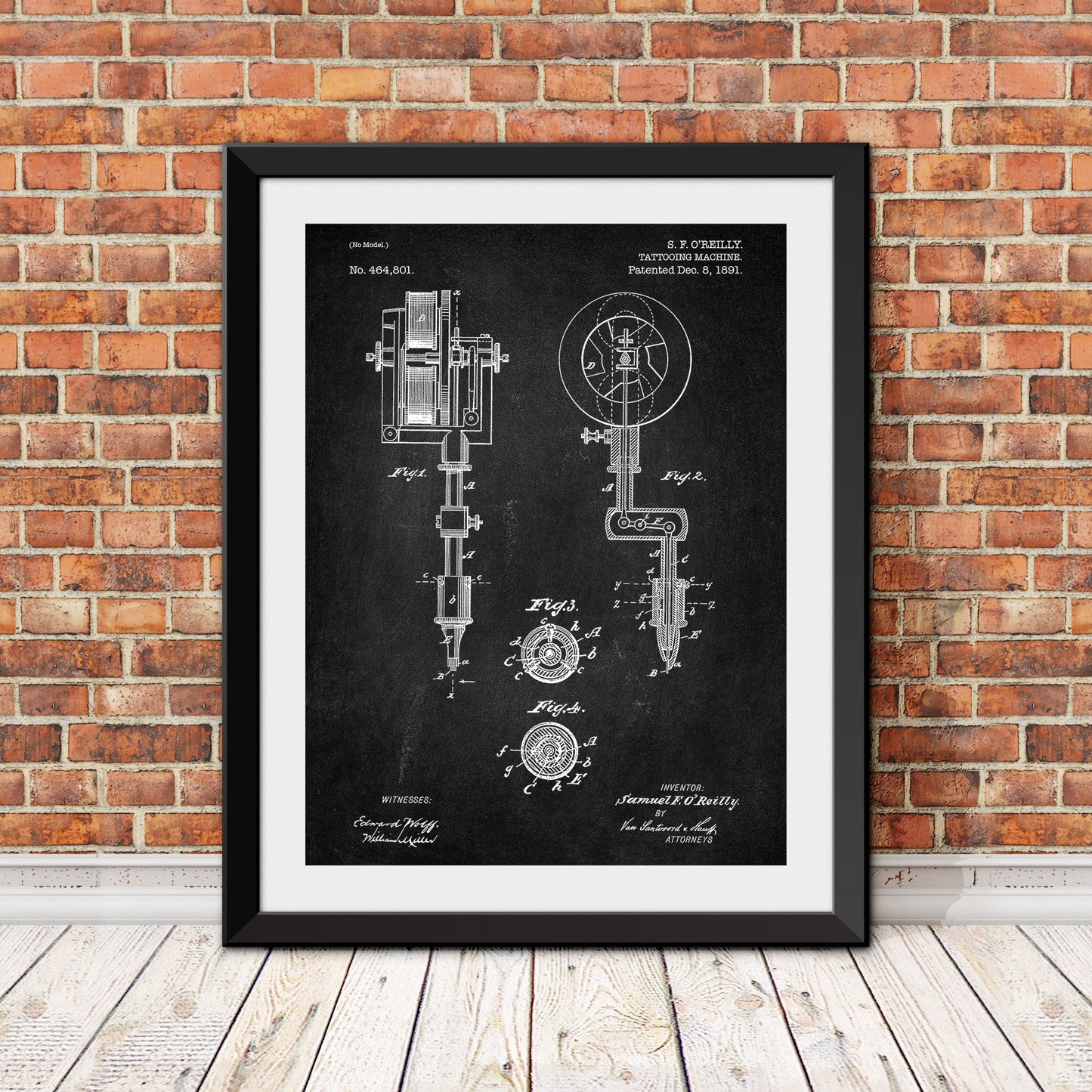 Tattooing Machine Patent Patent Print