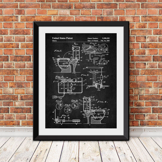 Tailet Patent Patent Print