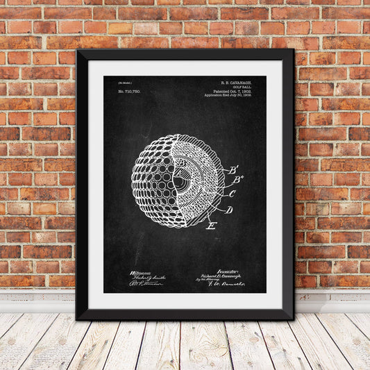 Golf Ball Patent III Patent Print