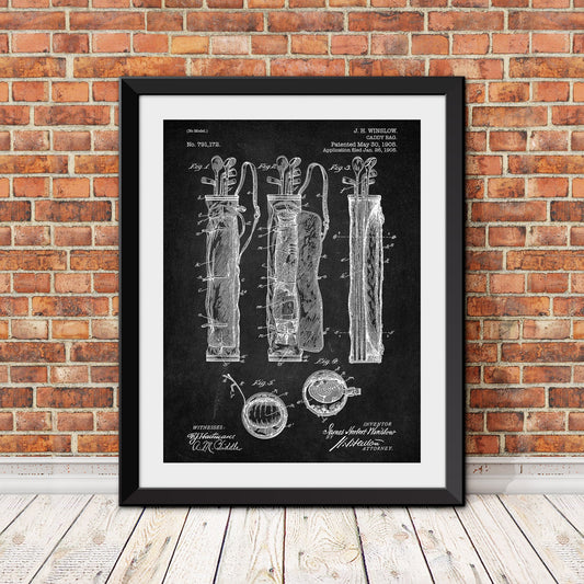 Golf Bag Patent Patent Print