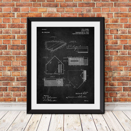 Home Plate Patent Patent Print