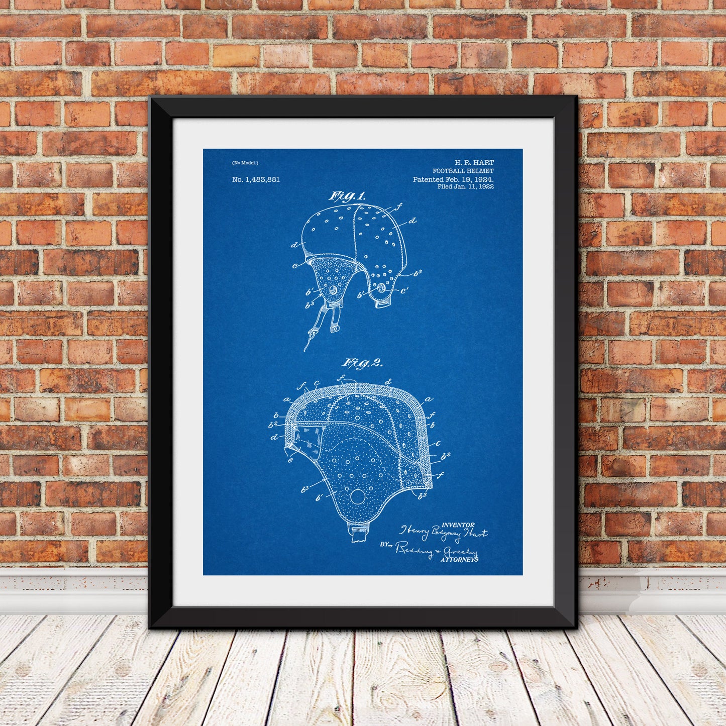 Football Helmet Patent Patent Print