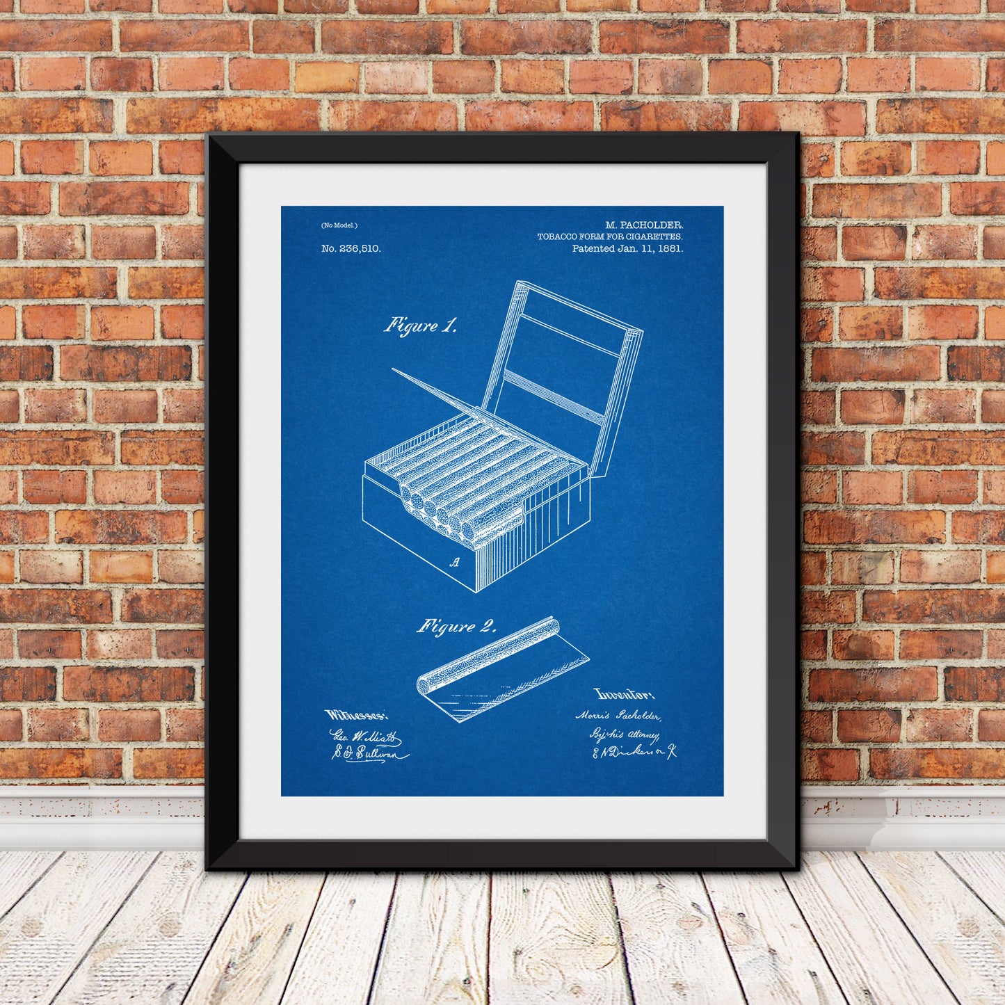 Tobacco Form for Cigarettes Patent Print